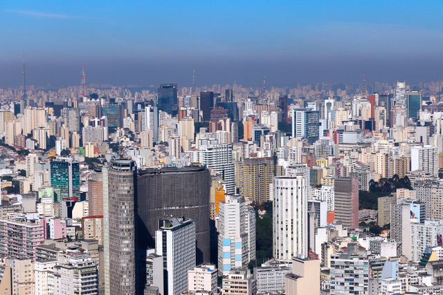 Imagem área da cidade de São Paulo.